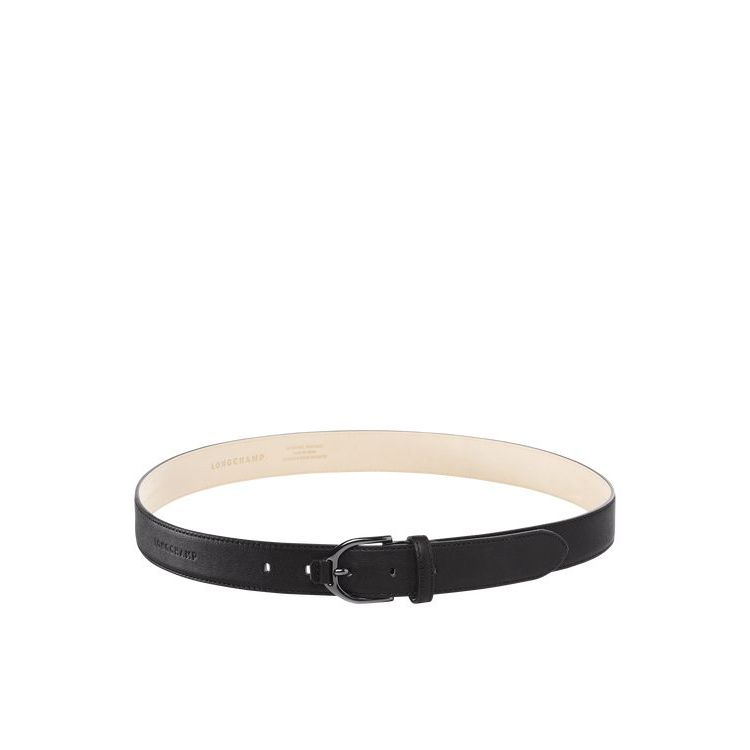 Ceintures Longchamp Cuir Noir | 19738-IZSU