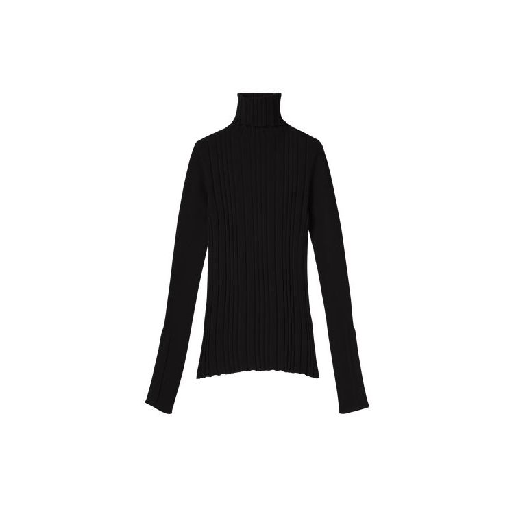 Chemisier Longchamp Pull Laine Noir | 71582-CUXM