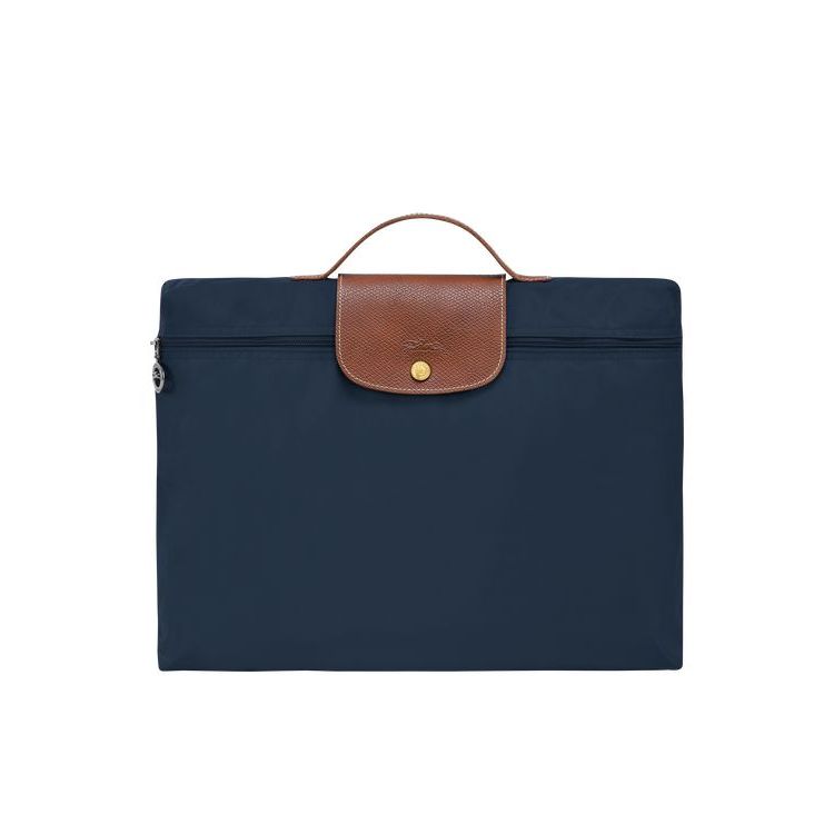 Porte-Documents Longchamp Briefcase S Recycled canvas Bleu Marine | 52918-SLWD