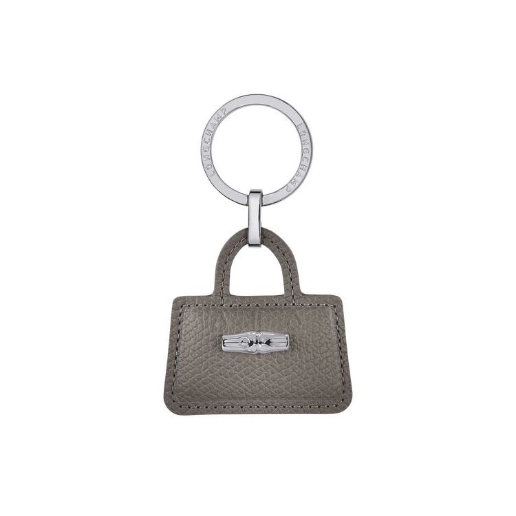 Porte-clés Longchamp Turtledove Cuir Grise | 78095-AXCS