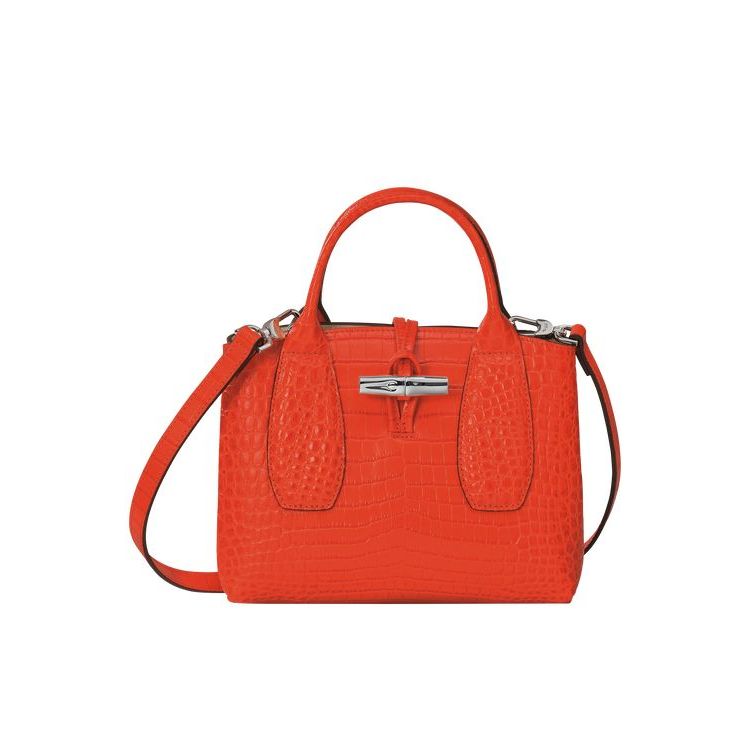 Sac À Main Longchamp S Cuir Orange | 12846-QDRN