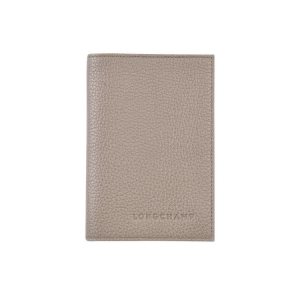 Pochettes Longchamp Passport Cover Turtledove Cuir Grise | 73294-PSYI