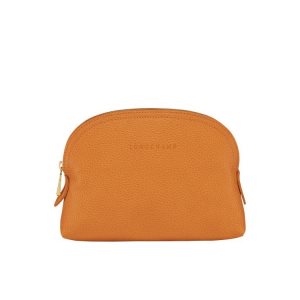 Pochettes Longchamp Pouch Saffron Cuir Orange | 04596-JZQV