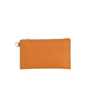 Pochettes Longchamp Pouch Saffron Cuir Orange | 62549-KFYQ