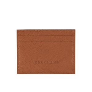 Porte-Cartes Longchamp Caramel Cuir Marron | 71936-HJQA