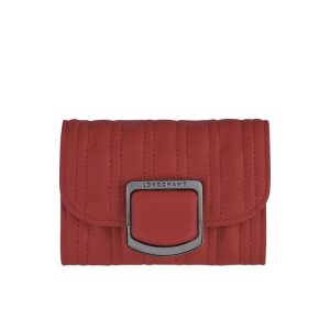 Porte-Cartes Longchamp Card Cuir Rouge | 19534-DLIE