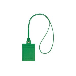 Porte-Cartes Longchamp Card With Necklace Cuir Vert | 27543-DLMJ