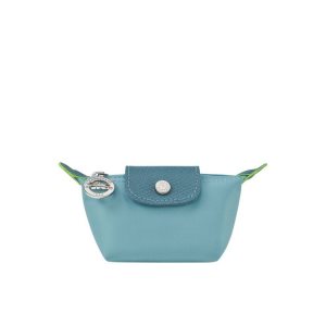 Porte-Cartes Longchamp Thunderstorm Recycled canvas Bleu | 39274-JFNA