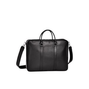 Porte-Documents Longchamp Briefcase L Cuir Noir | 73198-XGFM