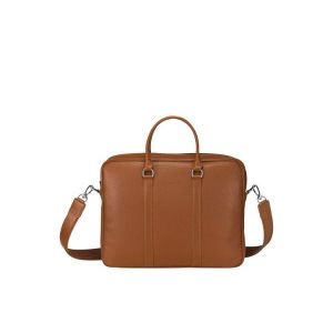 Porte-Documents Longchamp Briefcase S Caramel Cuir Marron | 79015-LUJI