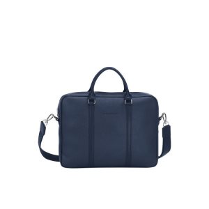 Porte-Documents Longchamp Briefcase Xs Cuir Bleu Marine | 05982-GAUW
