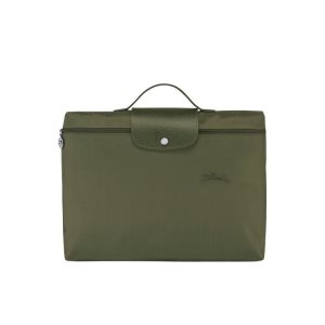 Porte-Documents Longchamp Folder Forest Recycled canvas Vert | 68401-RKUH