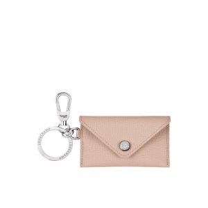 Porte-clés Longchamp Envelope Ring Hawthorn Cuir Rose | 73489-TLMG