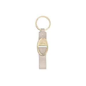 Porte-clés Longchamp Medallion Chalk Cuir Rose | 52671-OLMU