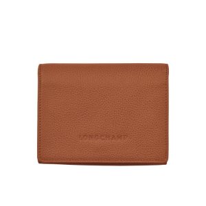 Portefeuilles Longchamp Caramel Cuir Marron | 56903-IEOH