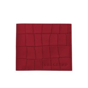 Portefeuilles Longchamp Cuir Rouge | 40216-KYAN