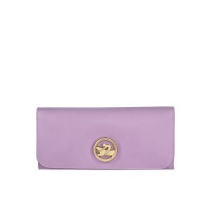 Portefeuilles Longchamp Long Continental Cuir Violette | 10628-GFCS