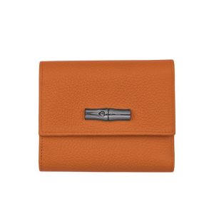 Portefeuilles Longchamp Saffron Cuir Orange | 50721-XYVW