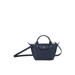 Sac Mini Longchamp Xs Cuir Bleu Marine | 37468-KPIC