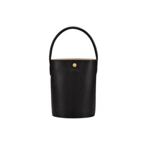 Sac À Main Longchamp Bucket Cuir Noir | 84107-GPCE