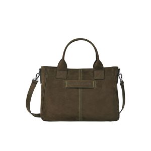 Sac À Main Longchamp S Cuir Kaki | 02413-RZCB