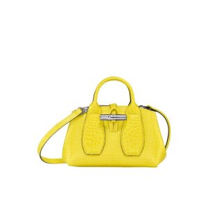 Sac À Main Longchamp Xs Cuir Citron | 28564-DEZO