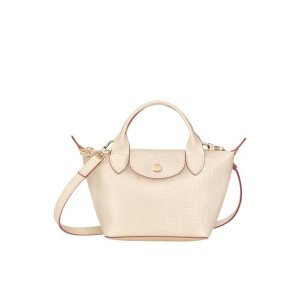 Sac À Main Longchamp Xs Ecru Cuir Beige | 15762-MFRS