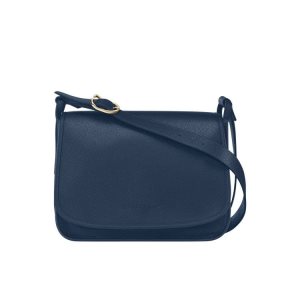 Sacs Crossbody Longchamp L Cuir Bleu Marine | 26594-QYHW