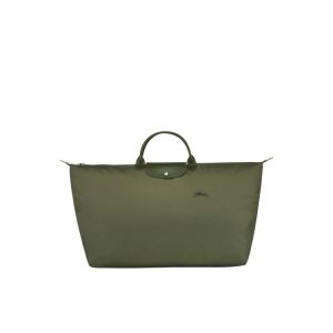 Sacs De Voyage Longchamp Xl Forest Recycled canvas Vert | 57861-ANPF