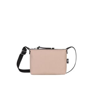 Sacs À Bandoulière Longchamp Pouch Hawthorn Recycled canvas Rose | 04836-BYSJ