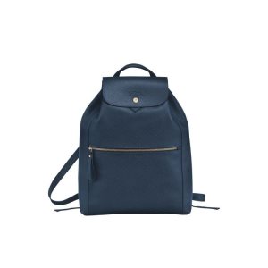 Sacs À Dos Longchamp Cuir Bleu Marine | 09632-GXLS