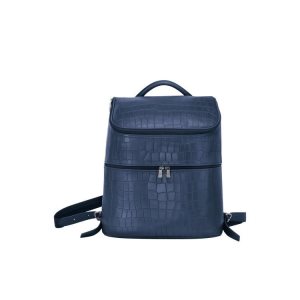 Sacs À Dos Longchamp Cuir Bleu Marine | 57219-KCYM