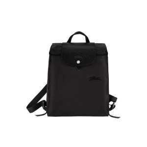 Sacs À Dos Longchamp Recycled canvas Noir | 41032-QCPB