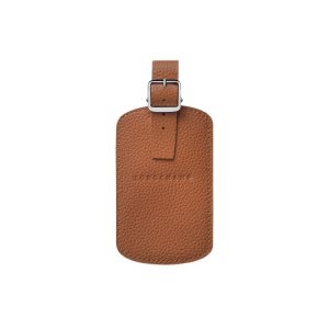 Travel Accessories Longchamp Luggage Tag Caramel Cuir Marron | 72941-JTIS