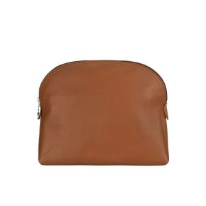 Trousses De Toilette Longchamp Caramel Cuir Marron | 31065-CPYF